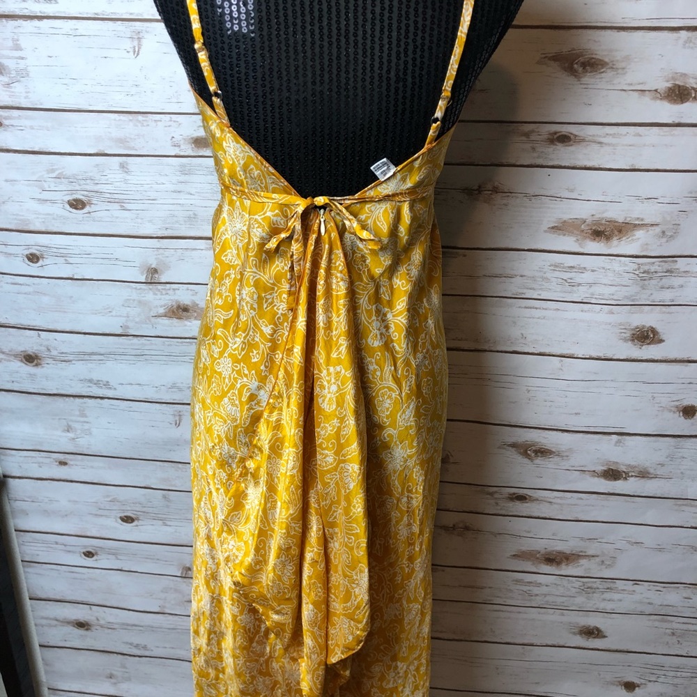 Gold Silk handkerchief dress 100% silk 💜